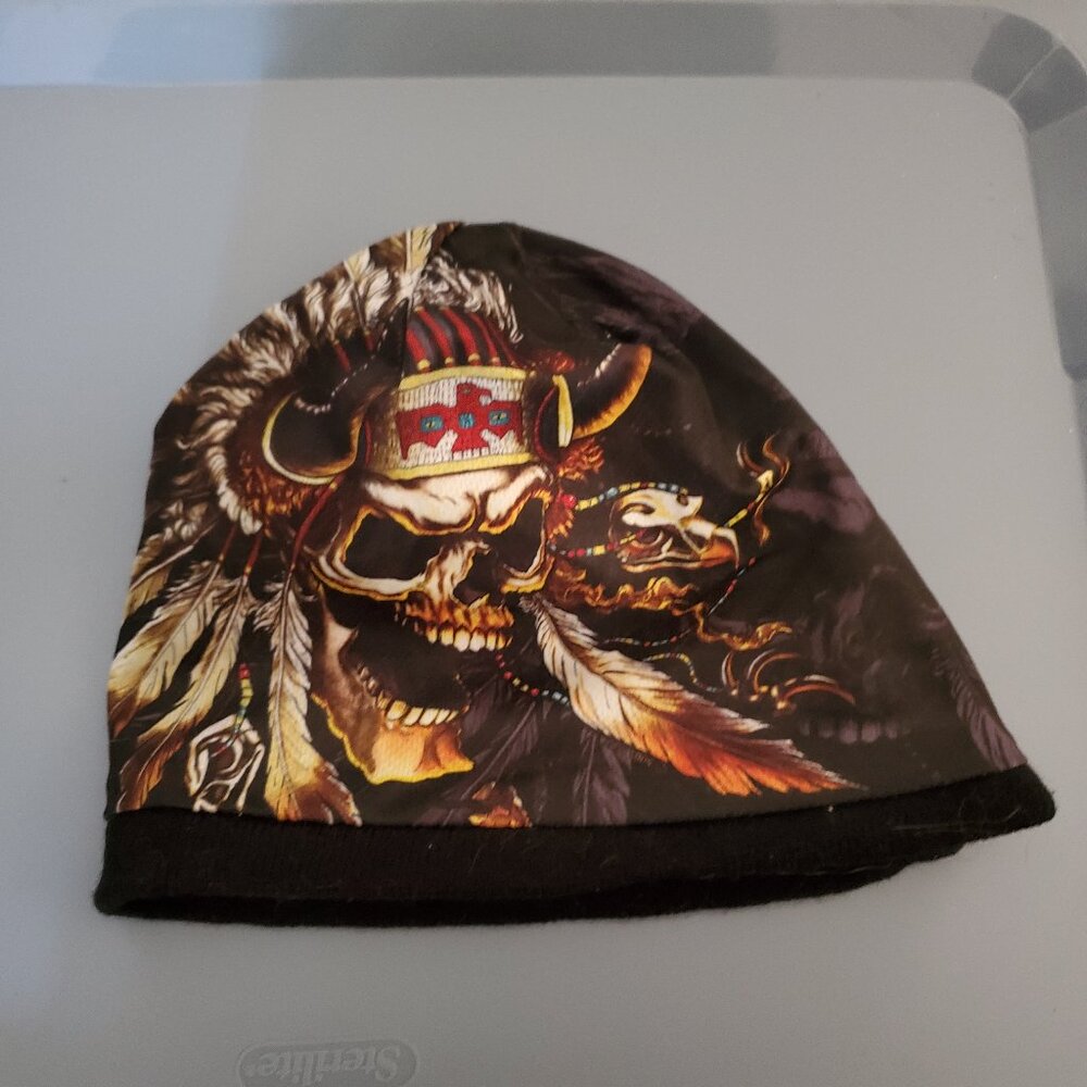 Hot Leathers Indian Motorcycle Riding Skull Cap